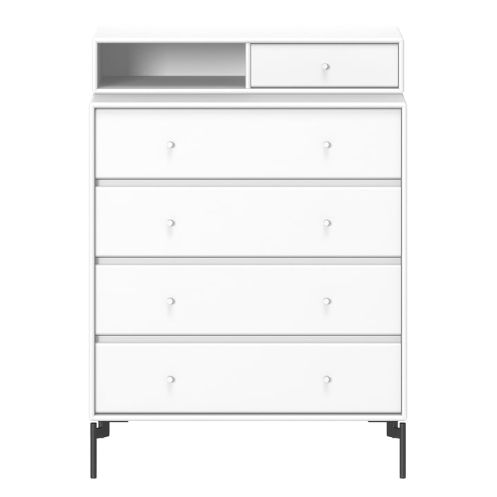 Keep Chest of drawers with legs from Montana in new white