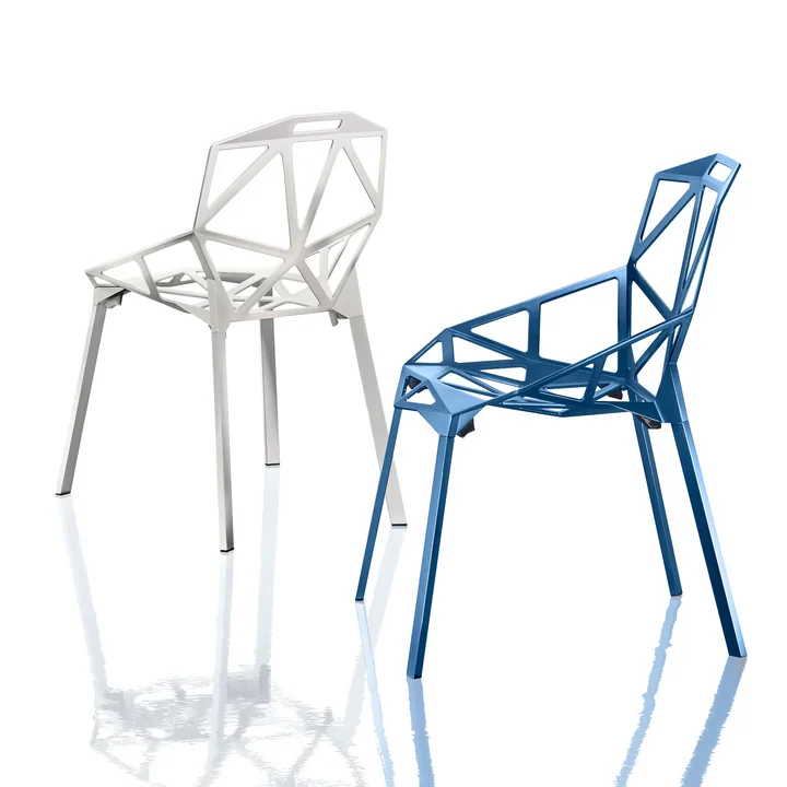 Chair One Stacking chair from Magis in white and blue