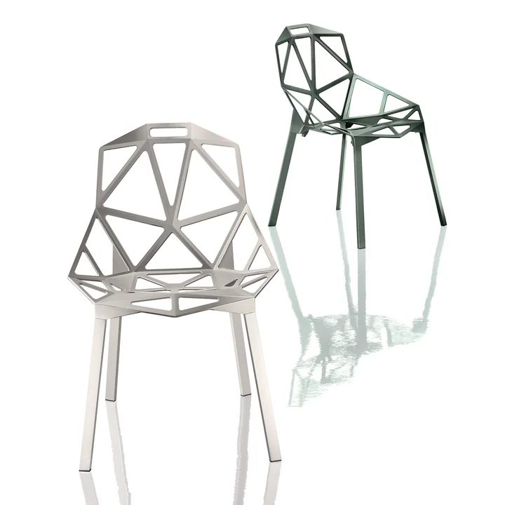 Chair One Stacking chair from Magis in gray and gray-green