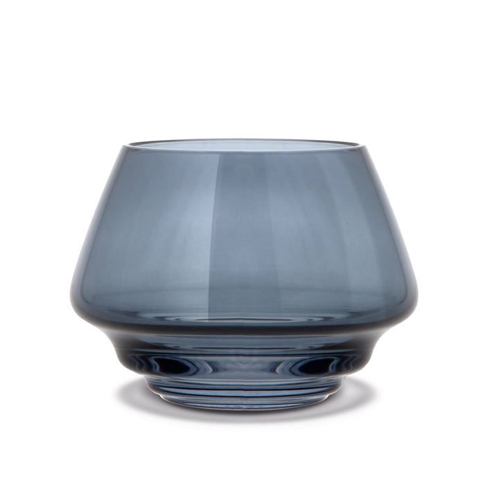 Flow tealight holder Ø 10 cm from Holmegaard in blue