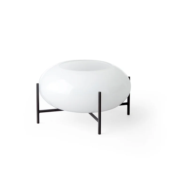 Échasse Hurricane tea light holder in opal / burnished brass by Audo