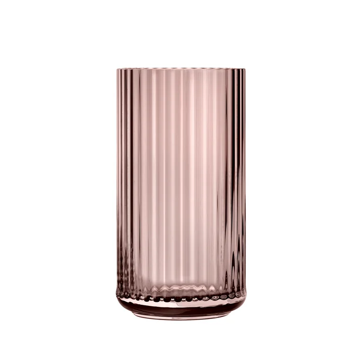 Glass vase H 20 cm from Lyngby Porcelæn in burgundy