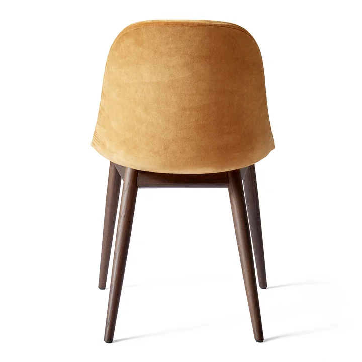 Harbour Dining Side Chair from Audo in dark stained brown, CityVelvet from Audo