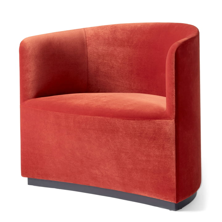 Tearoom Club Chair in velvet red (City Velvet CA7832/062) by Audo