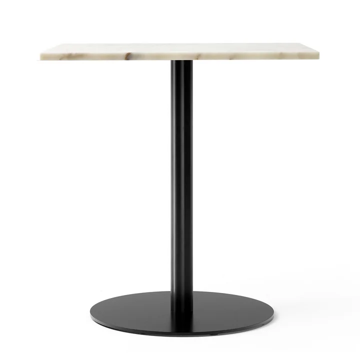 Harbour Column bistro table 70 x 60 cm in marble white / black of Audo