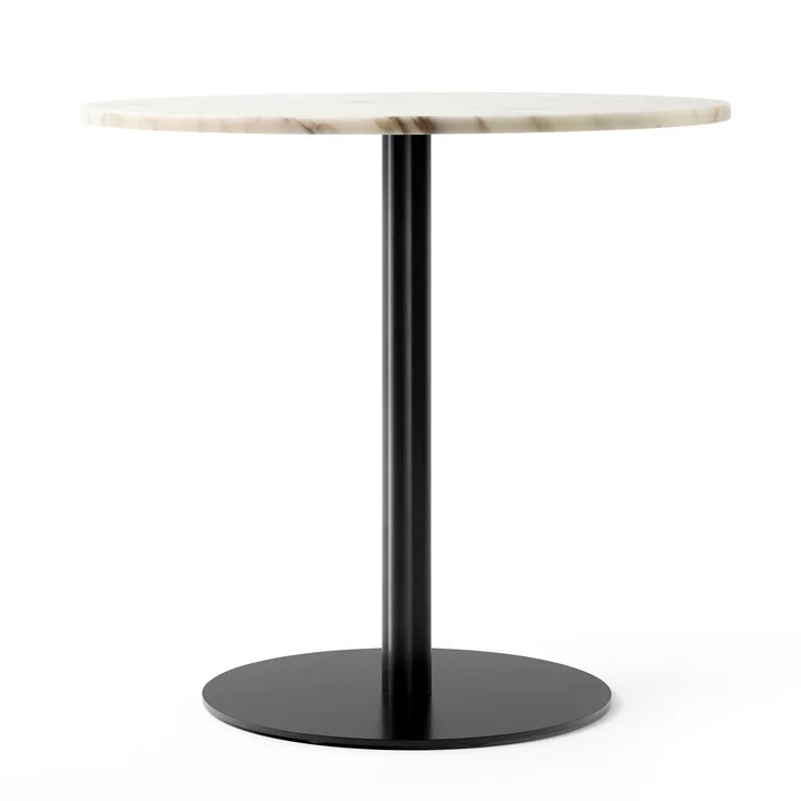 Harbour Column bistro table Ø 80 cm in marble white / black of Audo
