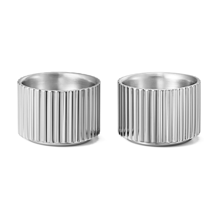 Bernadotte egg cup (set of 2), stainless steel polished by Georg Jensen