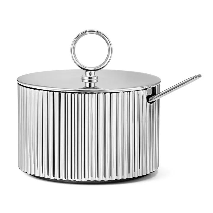 Bernadotte sugar bowl incl. spoon from Georg Jensen in polished stainless steel