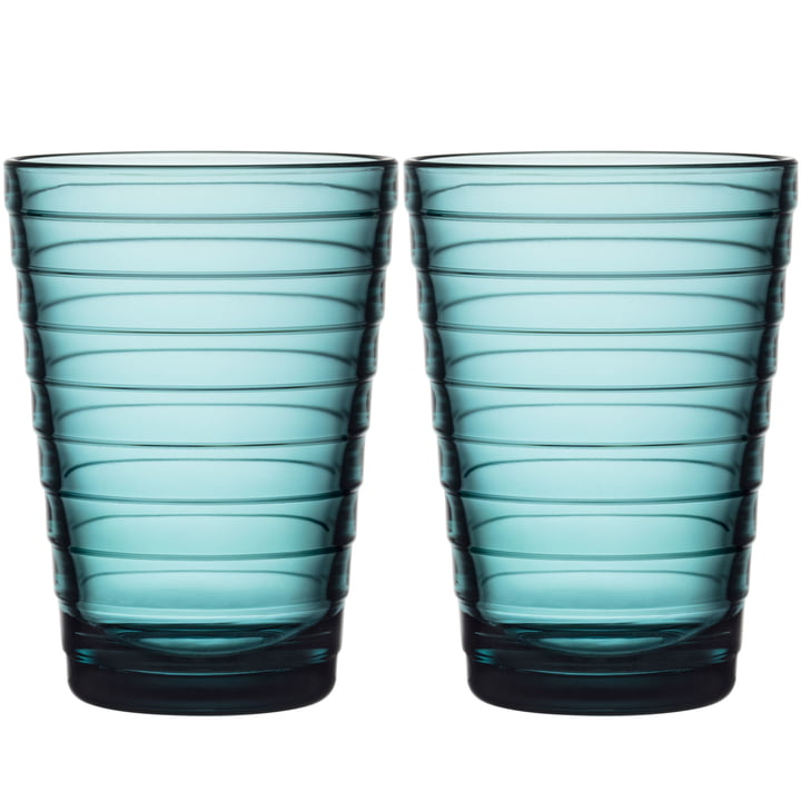 Aino Aalto Longdrink glass 33 cl from Iittala in sea blue (set of 2)