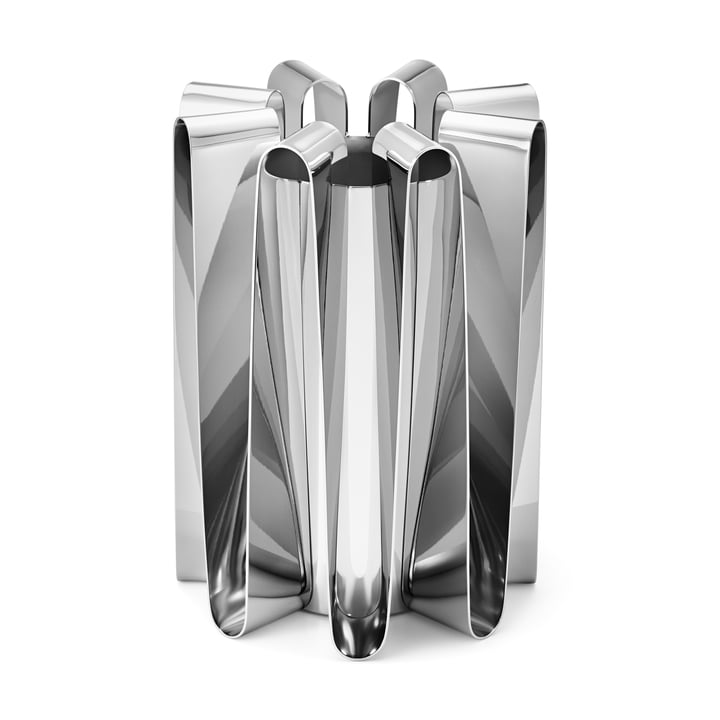 Frequency Vase in stainless steel polished by Georg Jensen 