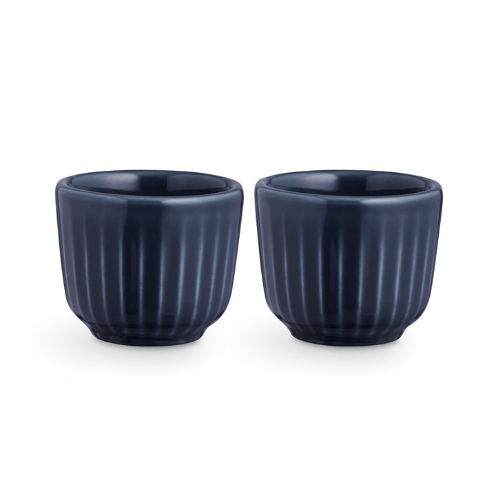 Hammershøi egg cup (set of 2) by Kähler Design in indigo