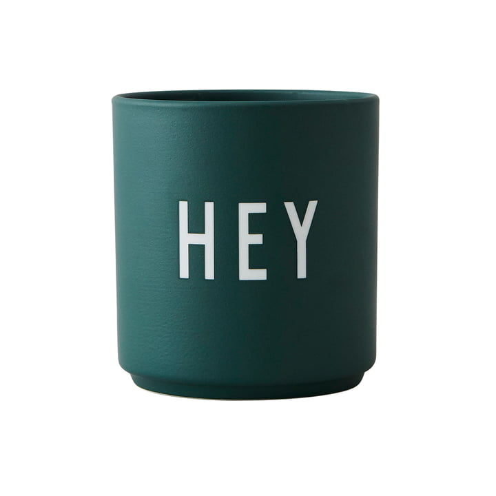 AJ Favourite Porcelain Mug, Hey by Design Letters
