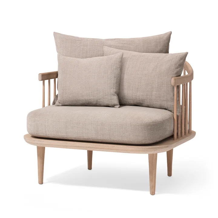 FLY armchair SC1 from & Tradition in white oiled oak / Hot Madison (94)