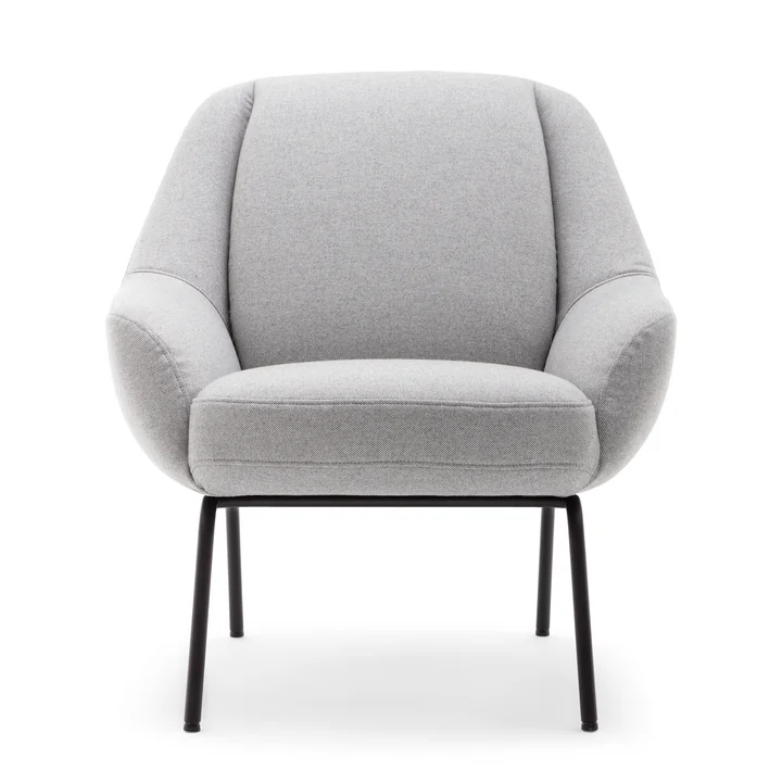 138 Armchair from freistil in deep black (RAL 9005) / silk grey (5467) 