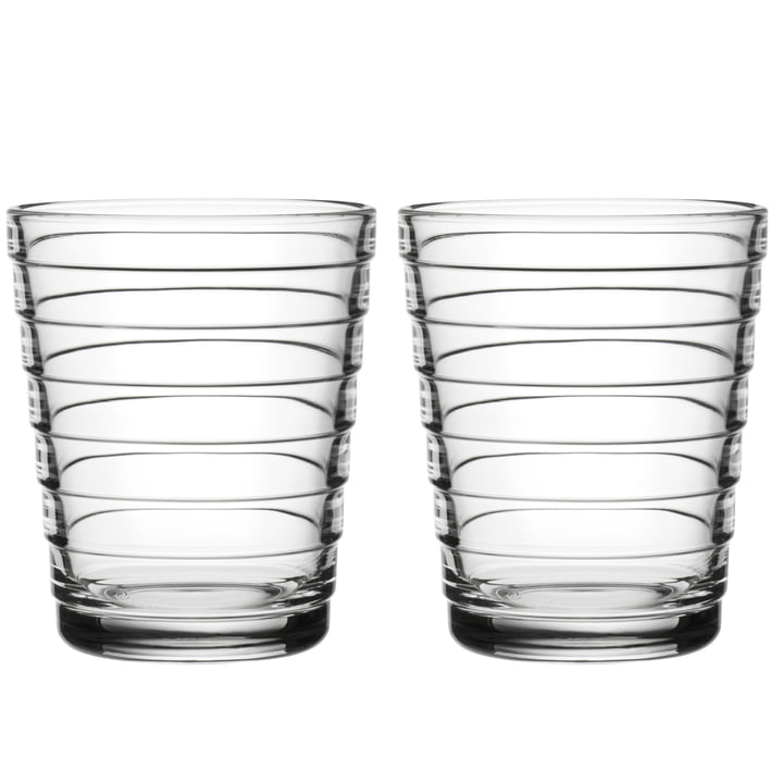 Aino Aalto Glass tumbler 22 cl from Iittala in clear (set of 2)