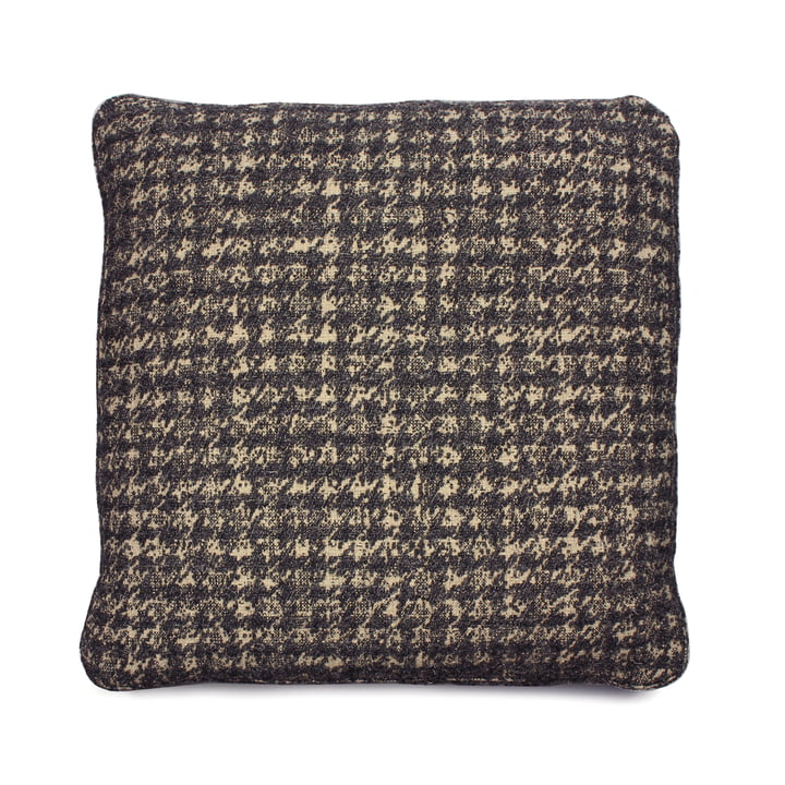 Cushion 48 x 48 cm from Kartell in dog-tooth pattern / grey