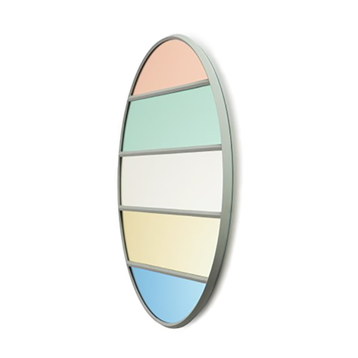 Vitrail wall mirror Ø 50 cm from Magis in light grey / multicoloured