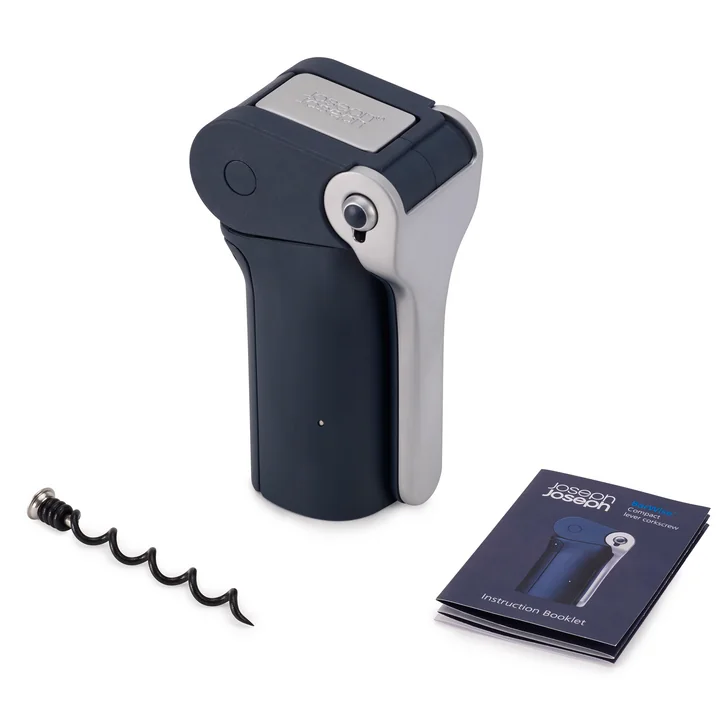 BarWise Compact Lever Corkscrew by Joseph Joseph in blue