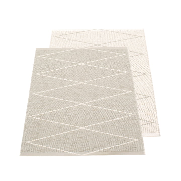 Max reversible carpet, 70 x 100 cm in linen / vanilla by Pappelina 
