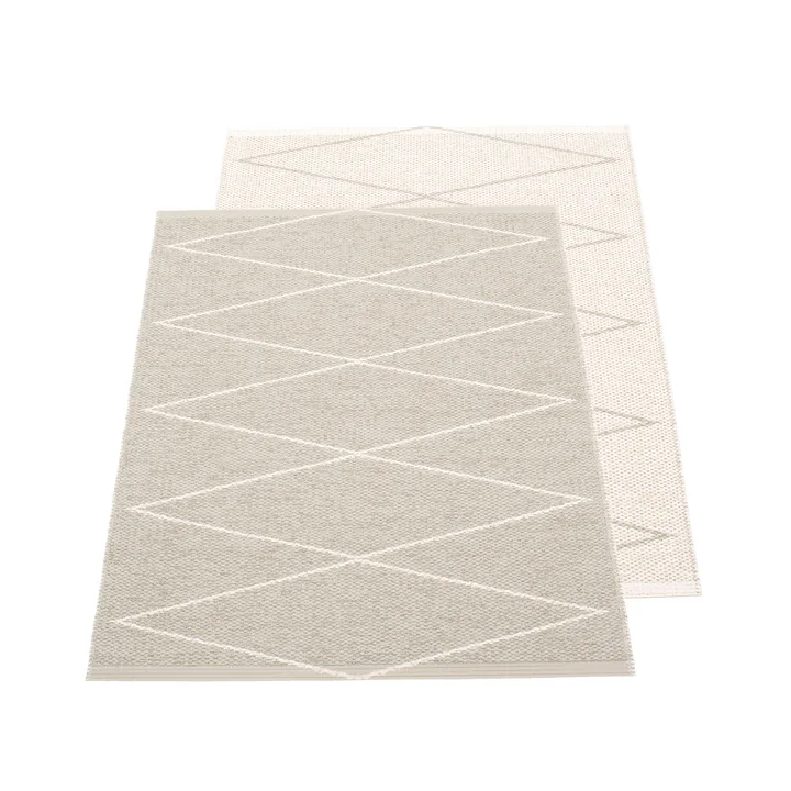 Max reversible carpet, 70 x 100 cm in linen / vanilla by Pappelina 