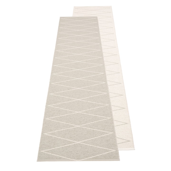 Max reversible carpet, 70 x 240 cm in linen / vanilla by Pappelina 