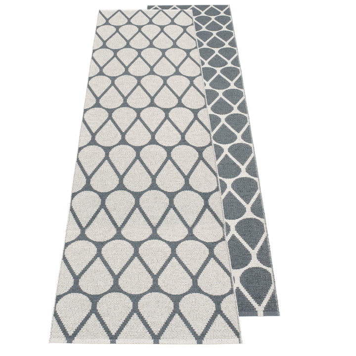 Otis reversible carpet, 70 x 200 cm in granite / fossil grey by Pappelina 