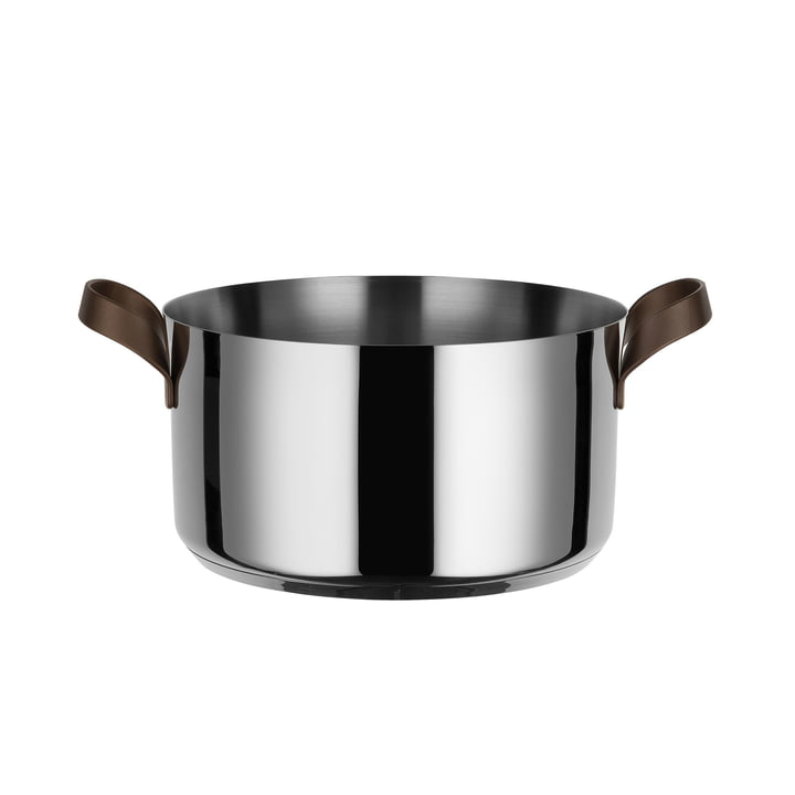 Edo casserole with two handles Ø 20 cm from Alessi in stainless steel