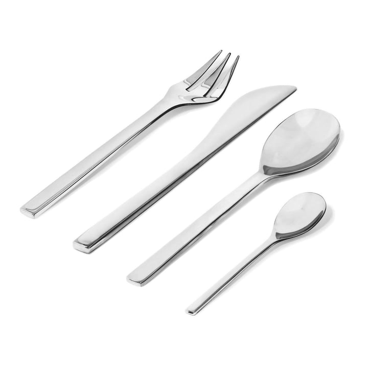 Colombina Collection cutlery set 24 pieces by Alessi made of stainless steel shiny polished