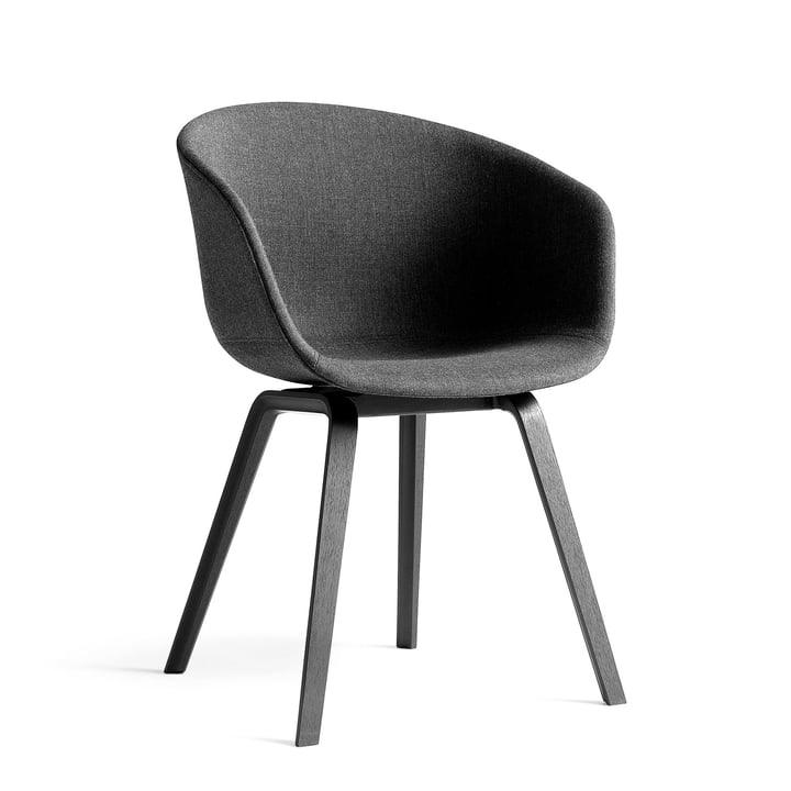 About A Chair AAC 23 from Hay in black stained oak / fully upholstered in dark grey (Remix 163)