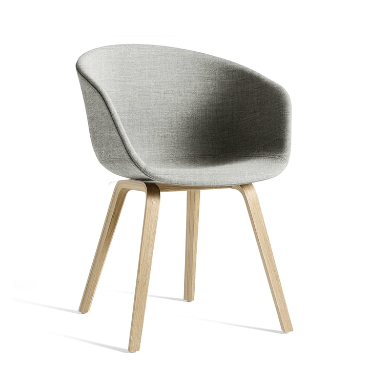 About A Chair AAC 23 from Hay in matt lacquered oak / fully upholstered in grey (Remix 123)