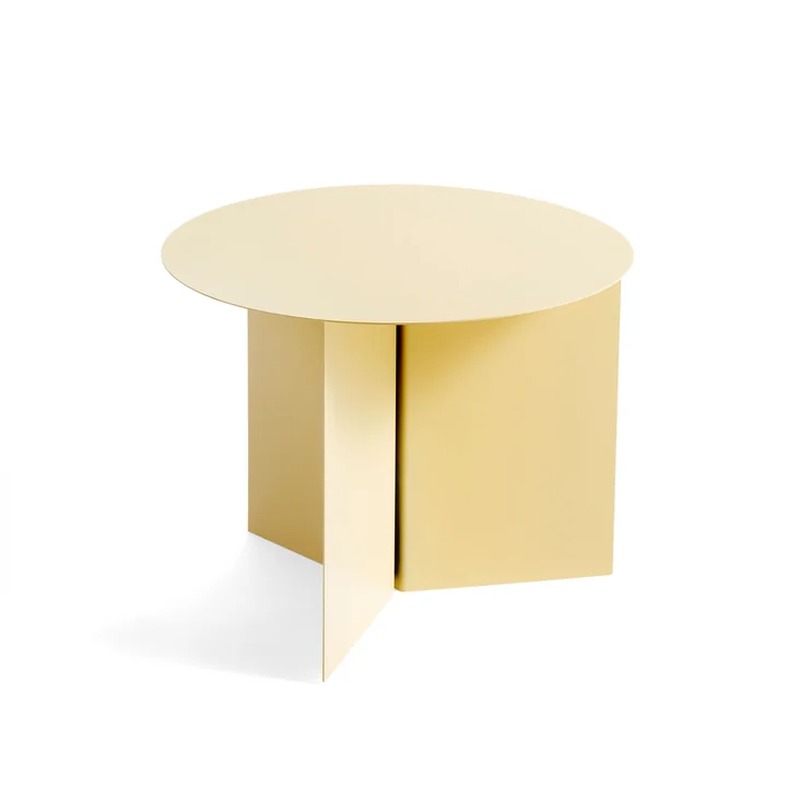 Slit Table Round , Ø 45 x 35,5 cm from HAY in light yellow