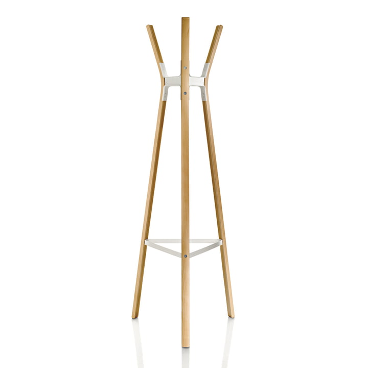 Steelwood coat rack by Magis in beech nature / white