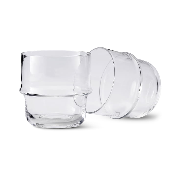 Unda glass (set of 2) in clear from Design House Stockholm 
