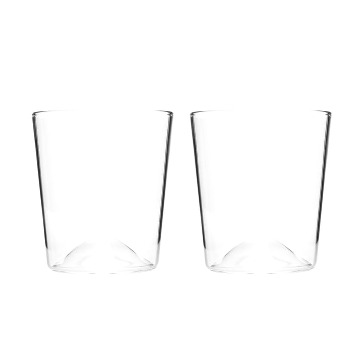Rien drinking glass Ø 76 x H 86 mm (set of 2) by New Tendency