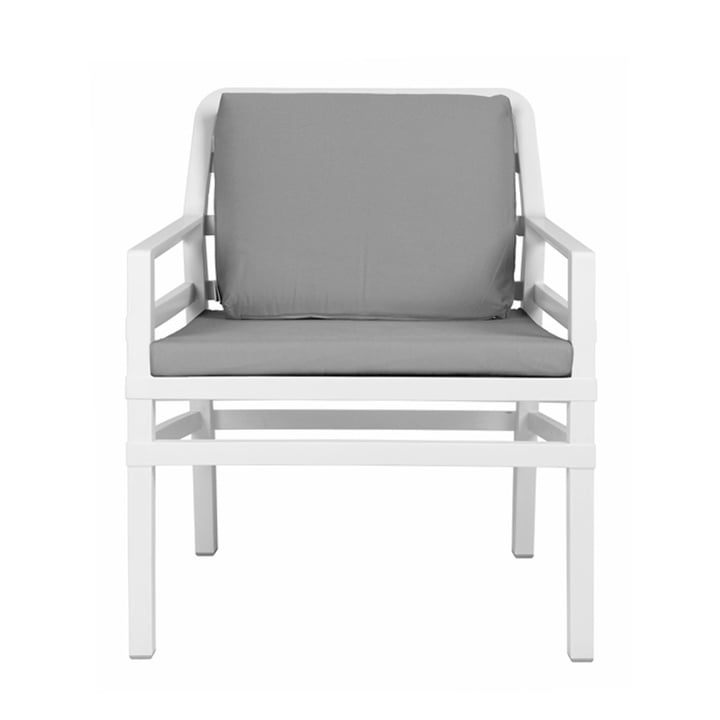 Aria Poltrona Armchair from Nardi in white / grey