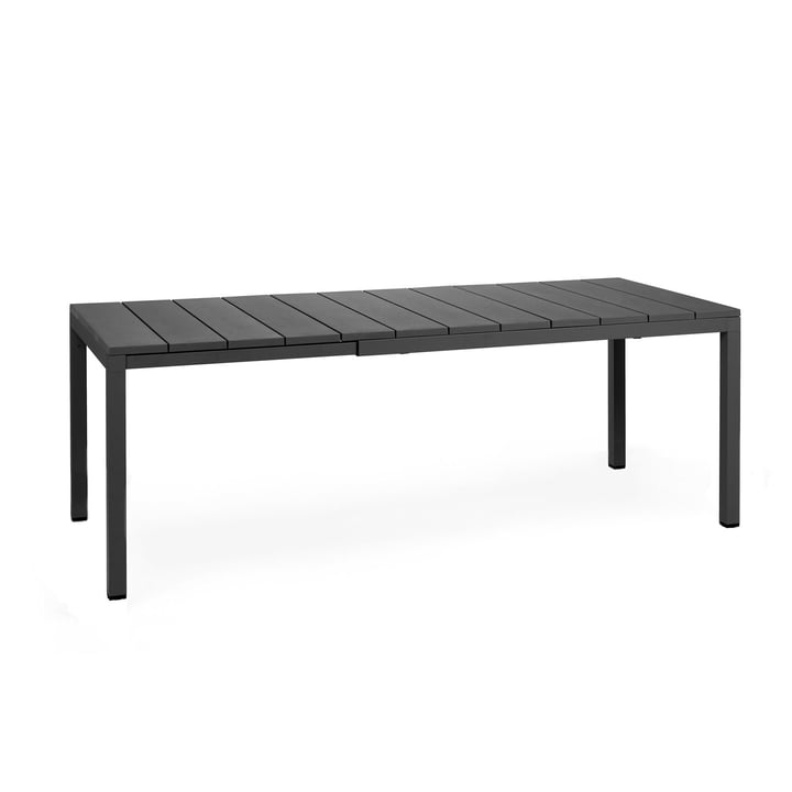 The Rio pull-out table 140 in anthracite by Nardi 