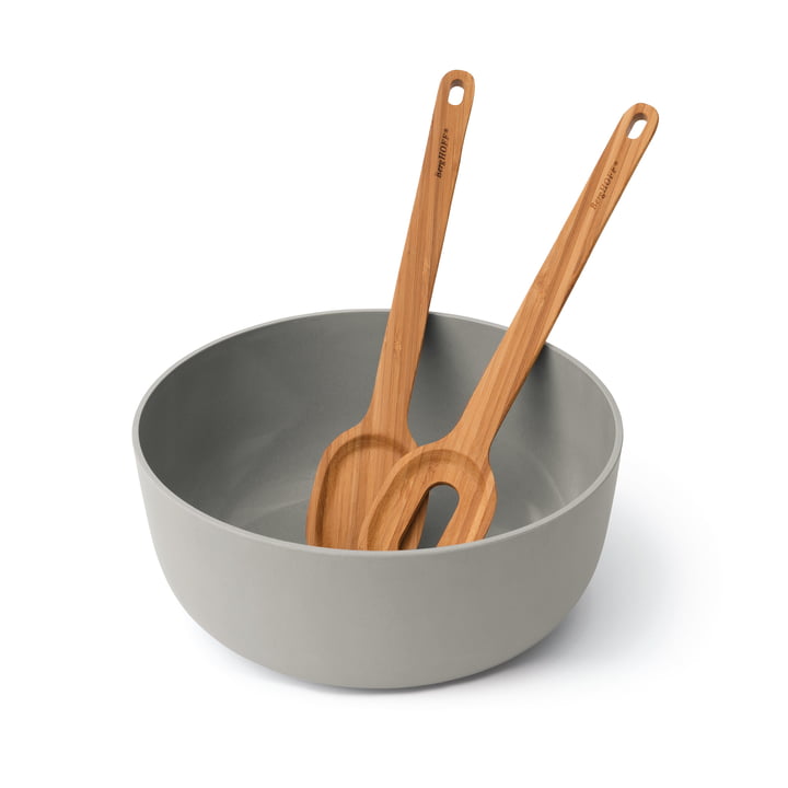 Leo salad bowl with bamboo salad servers from Berghoff