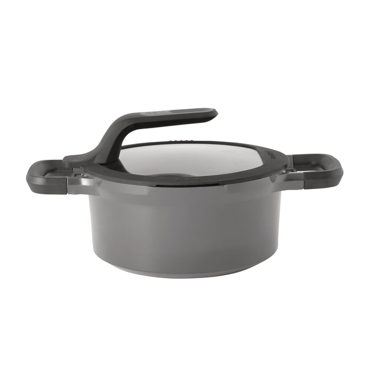 Gem Stay-Cool cooking pot with lid Ø 20 cm from Berghoff in grey