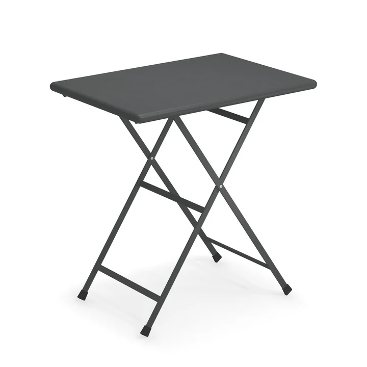 Arc en Ciel Folding table, 70 x 50 cm in antique iron by Emu