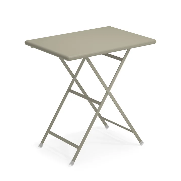 Arc en Ciel Folding table, 70 x 50 cm in gray-green from Emu