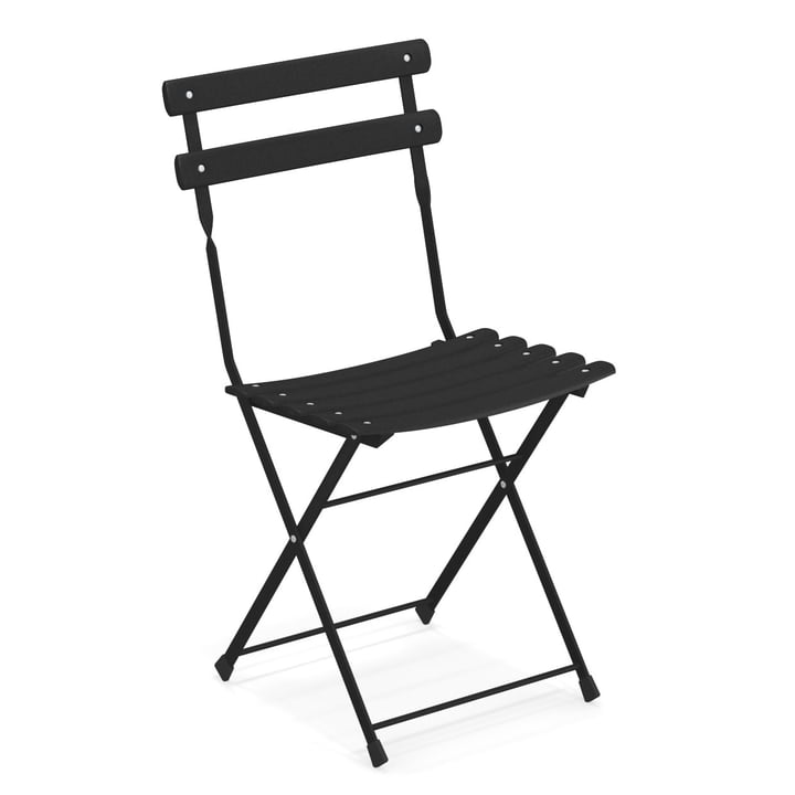Arc en Ciel folding chair in black by Emu 