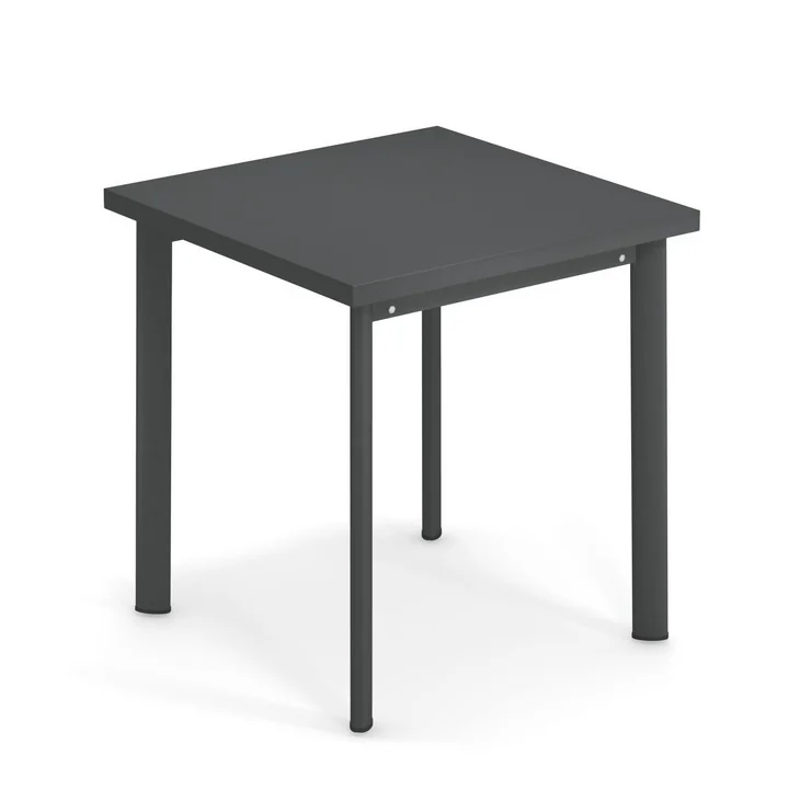 Star table H 75 cm, 70 x 70 cm in antique iron by Emu 