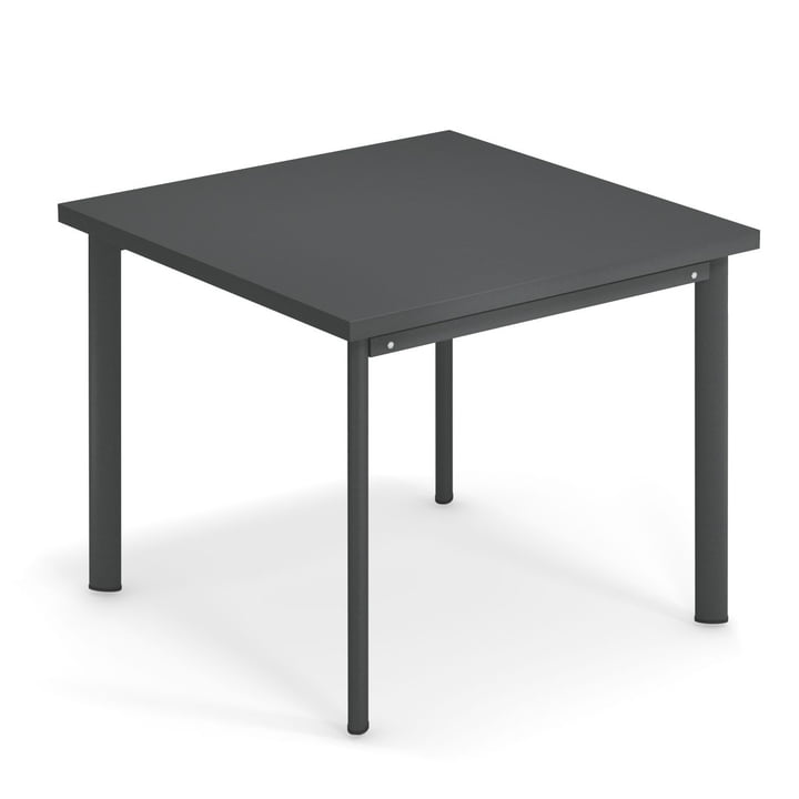 Star table H 75 cm, 90 x 90 cm in antique iron by Emu 