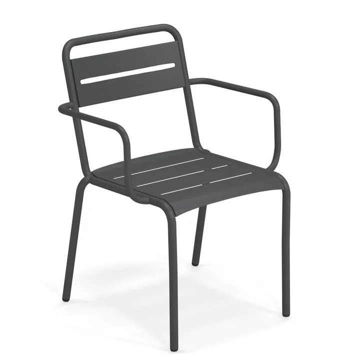 Star Armchair in antique iron from Emu