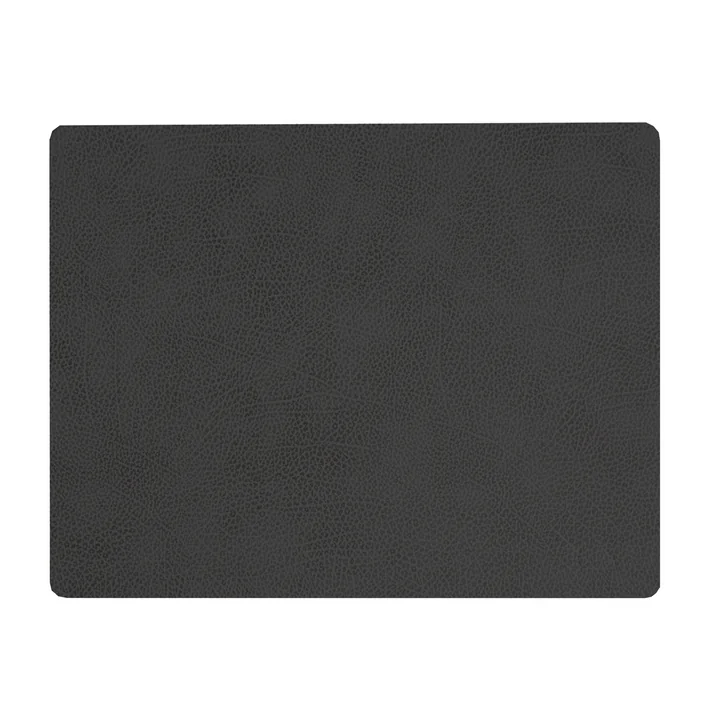 Placemat Square L 35 x 45 cm from Lind DNA in Hippo black - anthracite