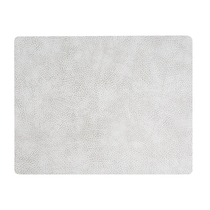Placemat Square L 35 x 45 cm from Lind DNA in Hippo white - gray