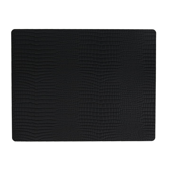 Placemat Square L 35 x 45 cm from LindDNA in Croc black