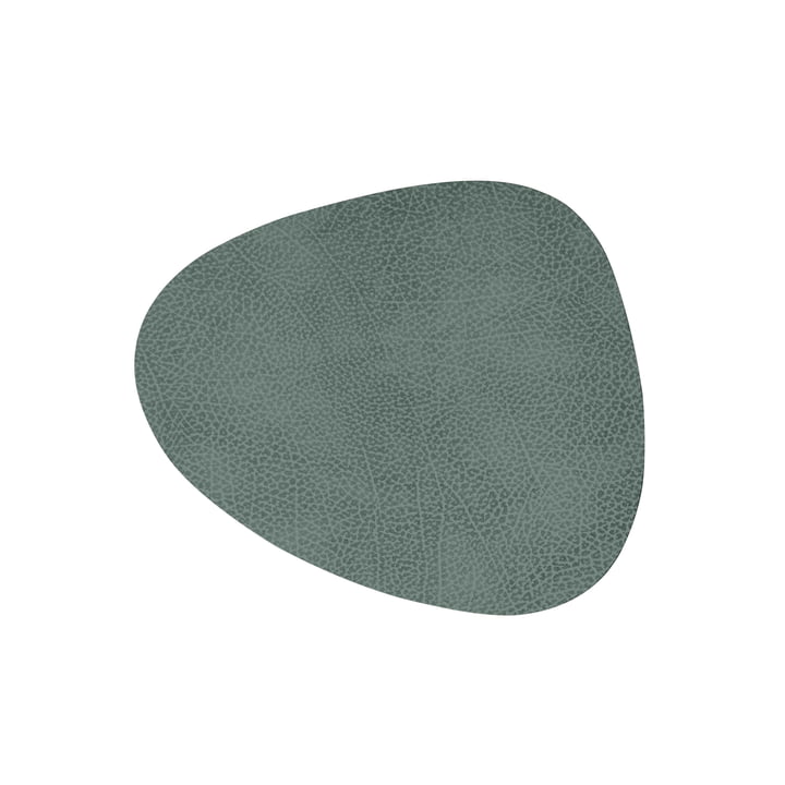 Glasuntersetzer Curve from LindDNA in Hippo pastel green