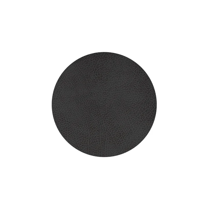 Glass coaster round Ø 10 cm from Lind DNA in Hippo black - anthracite