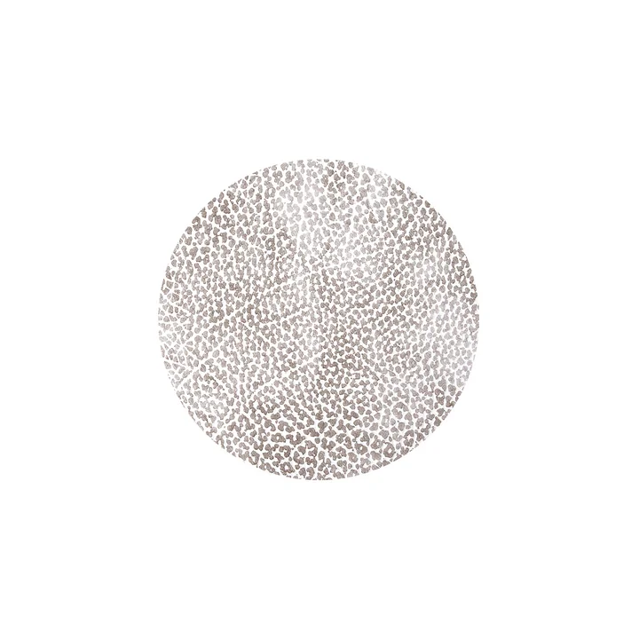 Glass coaster round Ø 10 cm from Lind DNA in Hippo white-grey